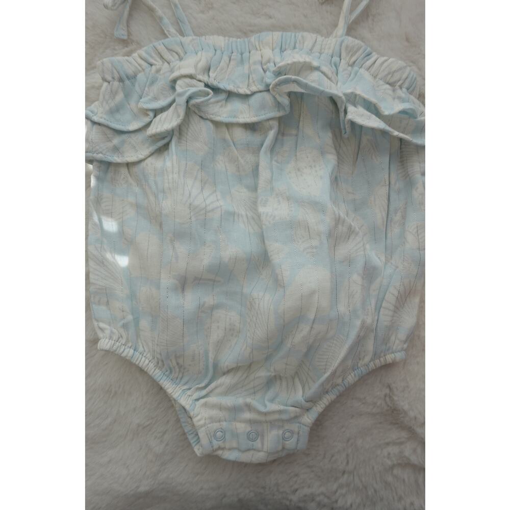 New Cloud Island Sea Shell Ruffle Bubble Romper 6-9M - Picture 2 of 5
